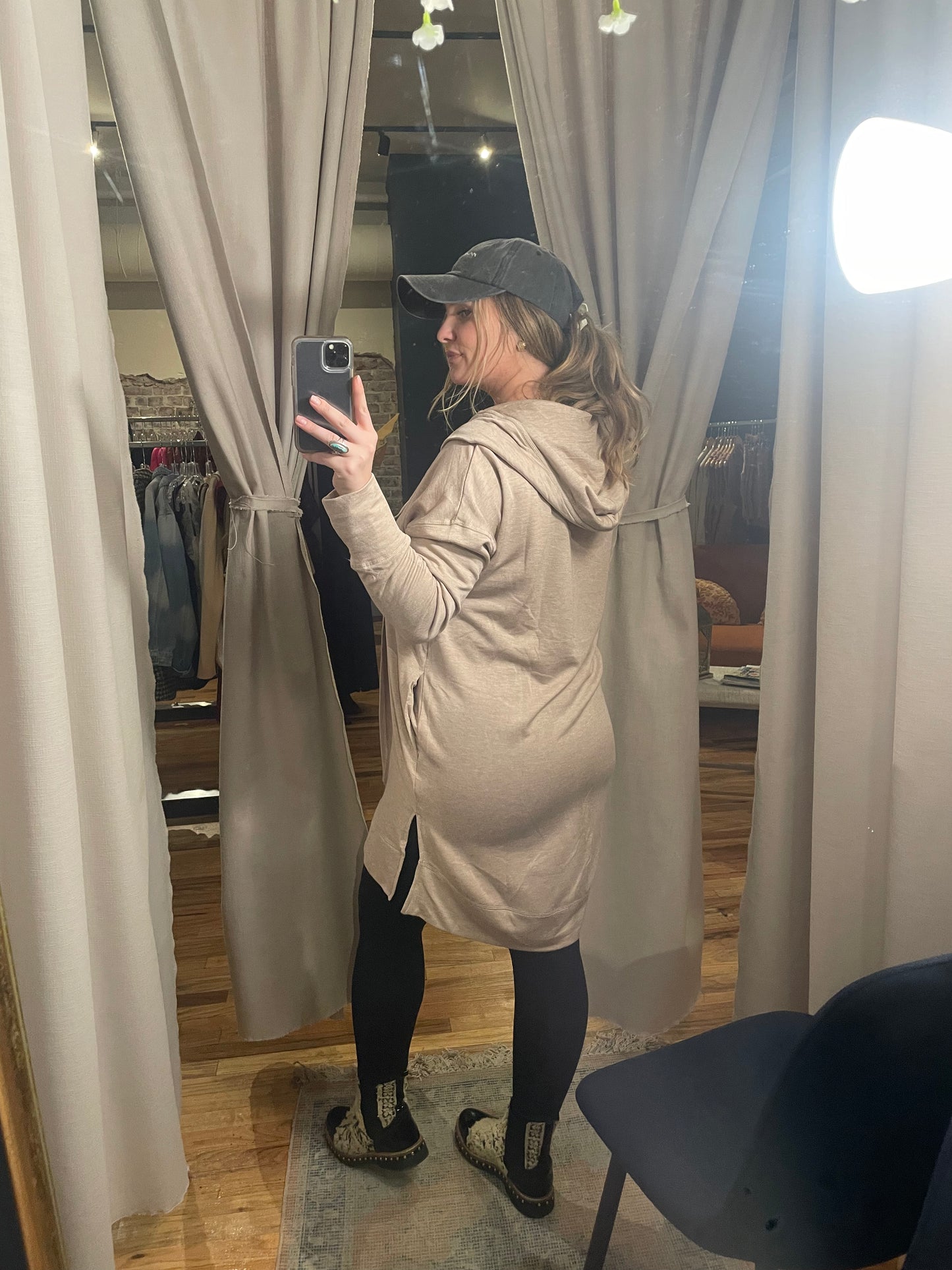 Hooded cardigan