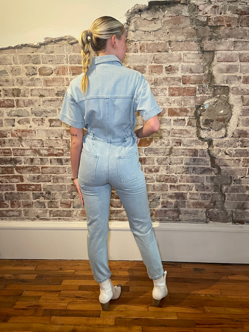 Denim suit