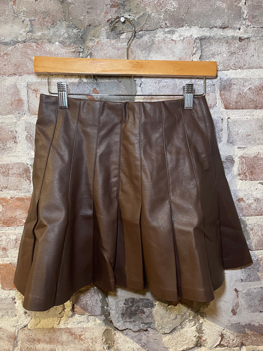 Brown pleated