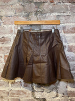 Brown pleated