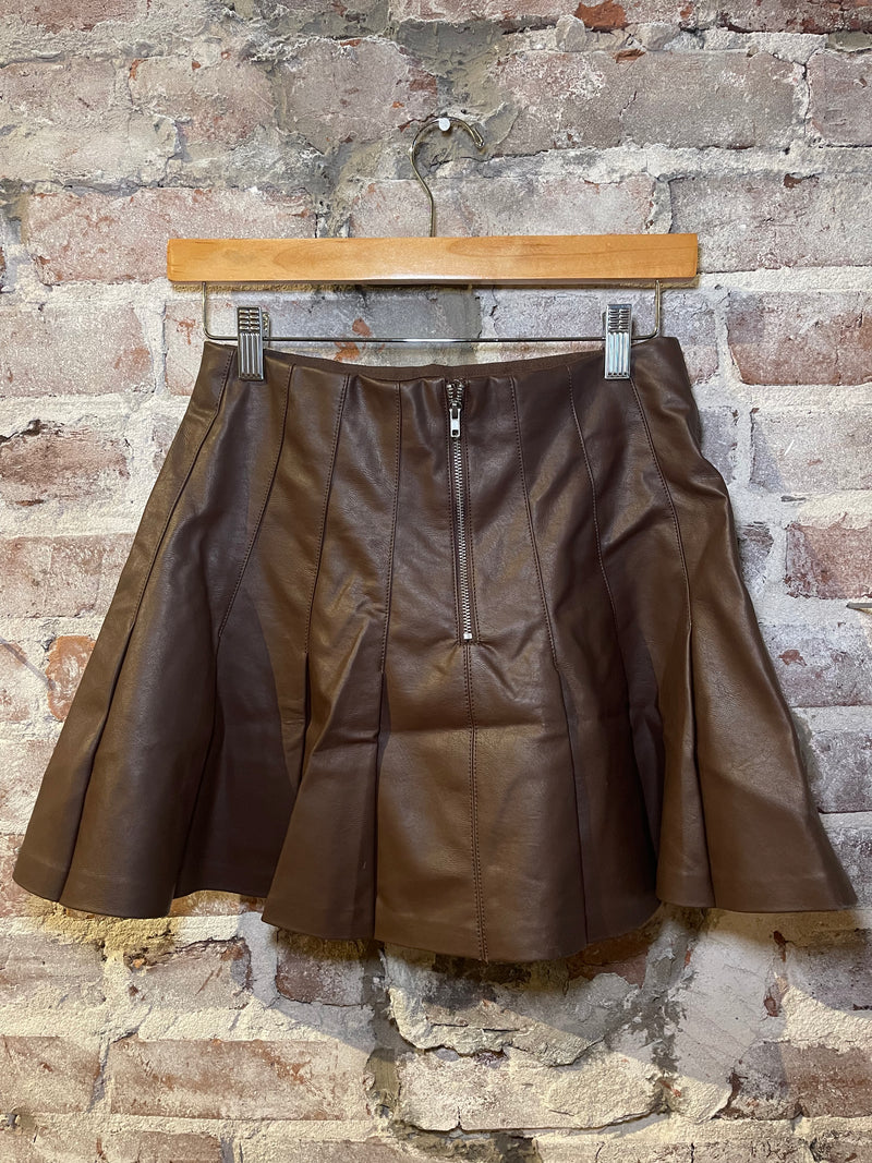 Brown pleated