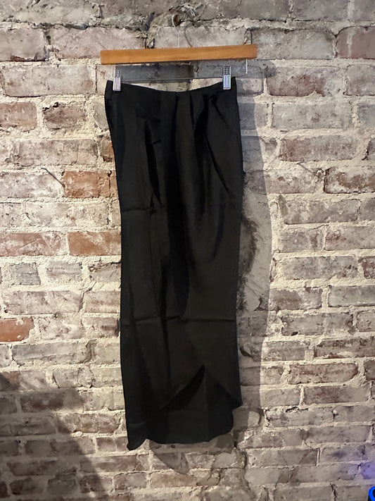 Black silk skirt