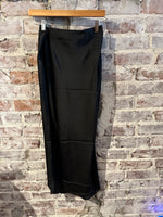Black silk skirt