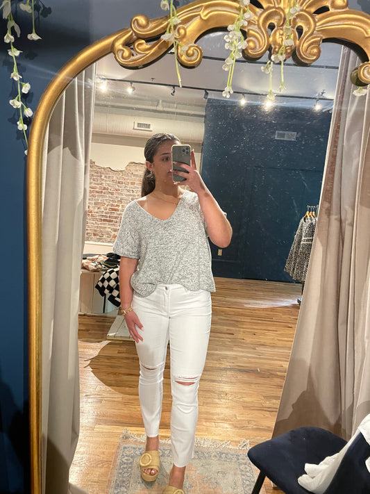 White crop Jean