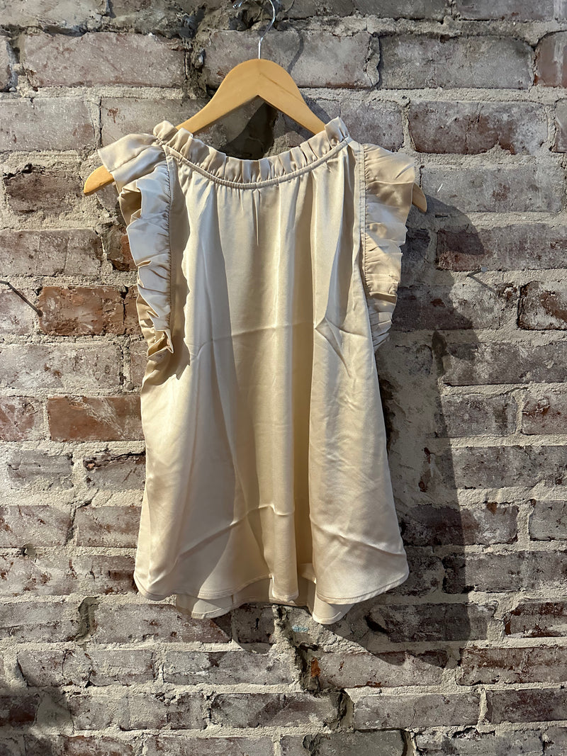 Cream ruffle