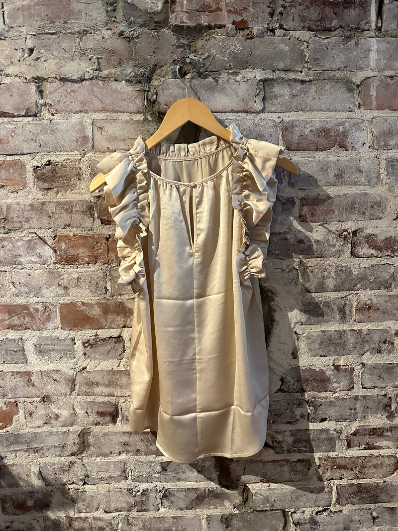 Cream ruffle