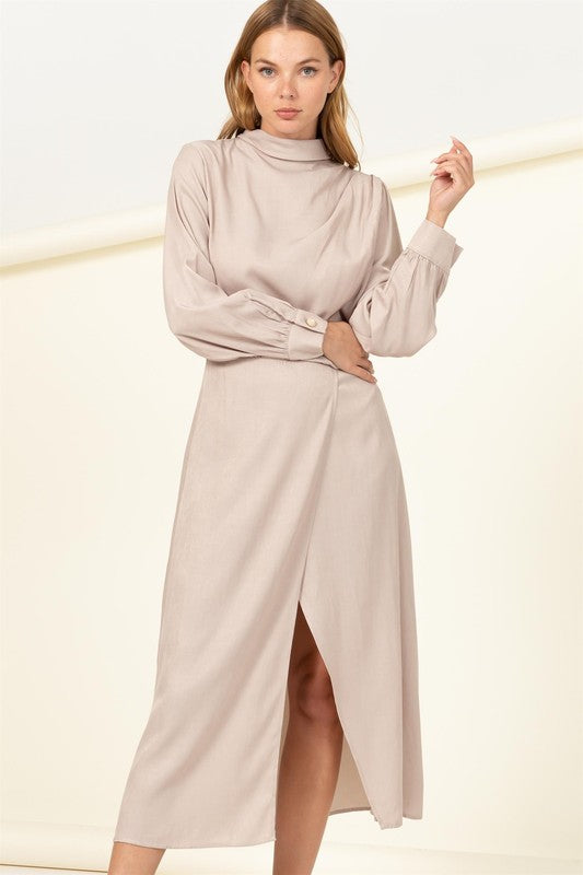 Set a Trend Long Sleeve Midi Dress