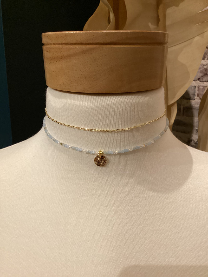 Blue crystal necklace
