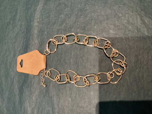Big Square Chain Necklace Gold